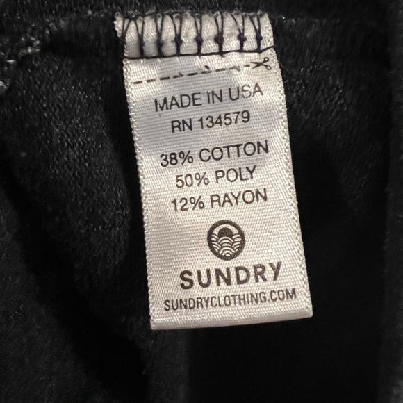 Cute Sundry Sweatshirt dress with pockets size 1 small  of Charcoal Gray EUC - Picture 4 of 6